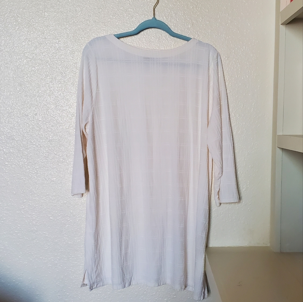 J Jill Wearever Collection Long White Shirt